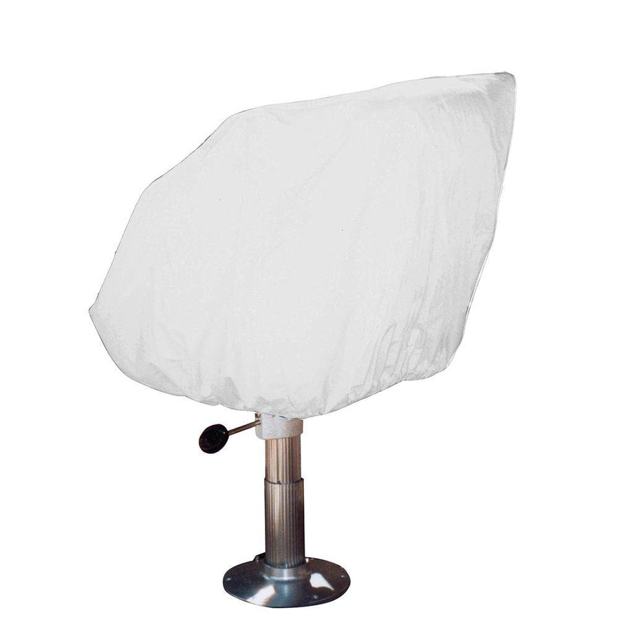 TAYLOR MADE PRODUCTS Bucket/Vinyl Helm/Fixed Back Seat Cover, White (24" H x 24" W x 22" D)