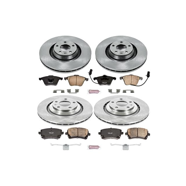 Power Stop KOE4013 Front and Rear Replacement Brake Kit-OE Brake Rotors & Ceramic Brake Pads For Audi A6 2006 | Audi A6 Quattro 2005-2011 [Vehicle Specific]