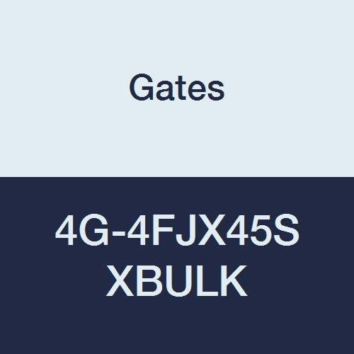 Gates XBULK 4G-4FJX45S MegaCrimp Couplings, Female JIC 37 Flare Swivel, Zinc Plated Carbon Steel, 2.74", 45° Bent Tube, 1/4" ID (Pack of 200)