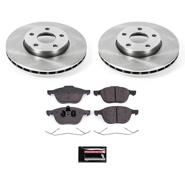 Power Stop Autospecialty KOE5976 Front Replacement Brake Kit-OE Brake Rotors & Ceramic Brake Pads For Ford C-Max, Ford Focus, Volvo C30, Volvo S40 [Model Specific]