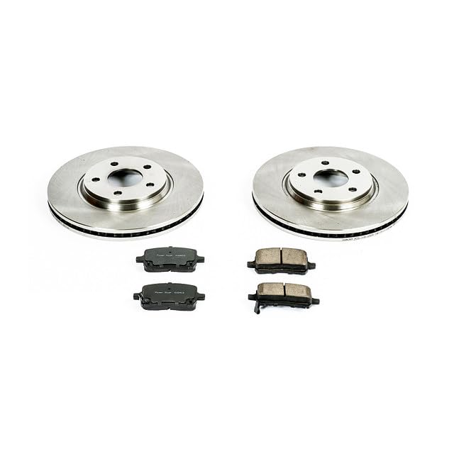POWERSTOP Autospecialty KOE1610 Front Replacement Brake Kit-OE Brake Rotors & Ceramic Brake Pads For Cobalt, Cob, HHR, Malibu, Pontiac, Pontiac G6, Aura, Ion [Model Specific]