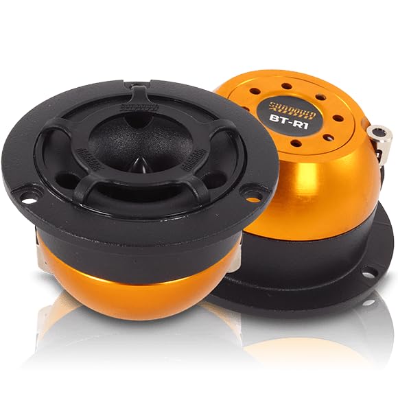 Audio Sundown BT-1R Super Tweeter with Grill - 100W RMS, 4 Ohm High-Sensitivity Car Audio Tweeter - 100dB, 4kHz-20kHz - Compact 1.6" Depth (Single)