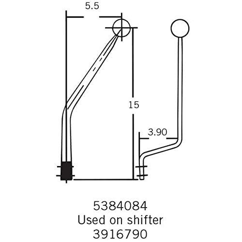 Replacement Hurst 5384084 Chrome Plated Shifter Stick