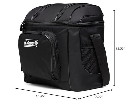 Coleman Insulated Chiller Soft Cooler, Leakproof 9/16/30 Can Cooler with 12+ Hour Ice Retention, Made with Recycled Materials, Great for Lunch, Camping, Beach, Pool, Sports, & More
