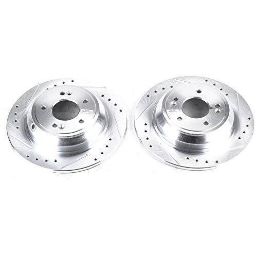 Rear Power Stop JBR1376XPR Drilled & Slotted Evolution Rotor Pair