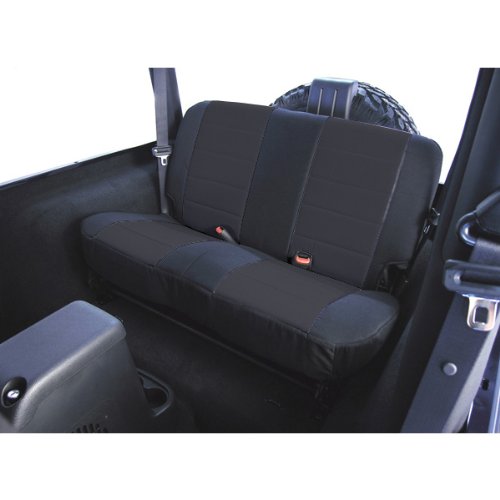 Rugged Ridge | Rear Seat Cover Kit, Fabric, Black | 13280.01 | Fits 1980-1995 Jeep CJ & Wrangler YJ