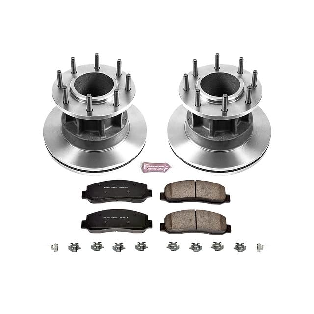 Power Stop Autospecialty KOE4595 Front Replacement Brake Kit-OE Brake Rotors & Ceramic Brake Pads For Ford F-350 Super Duty 2007-2011 [Model Specific]