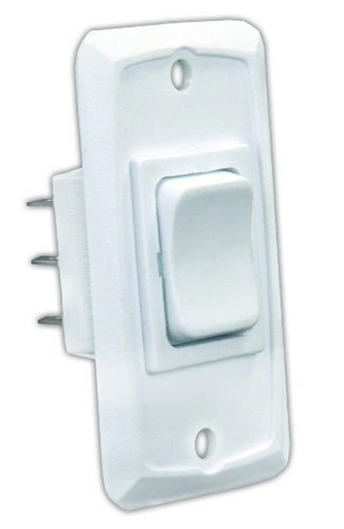 DPDT JR Products 12835 White Mom-On/Off/Mom-On Switch