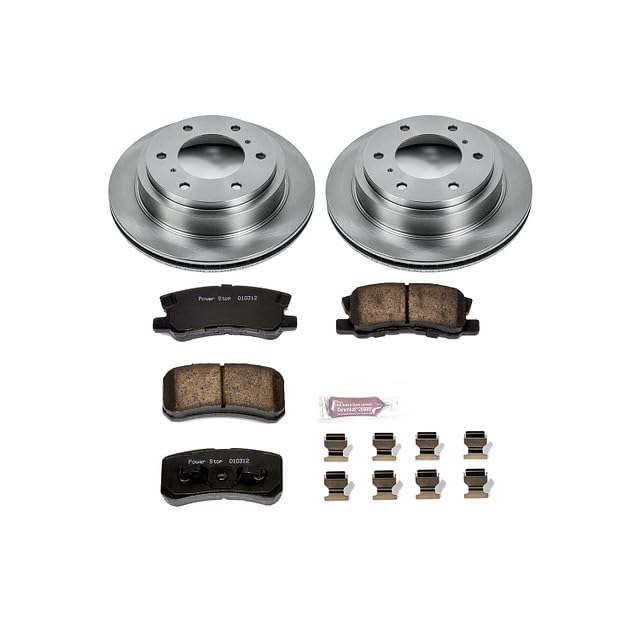 Power Stop KOE3119 Rear Replacement Brake Kit-OE Brake Rotors & Ceramic Brake Pads For Mitsubishi Montero 2001-2006 [Model Specific]