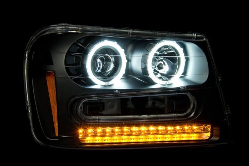 Chevrolet Trailblazer Anzo USA 111127 Black Projectors w/Halos Headlight Assembly - (Sold in Pairs)