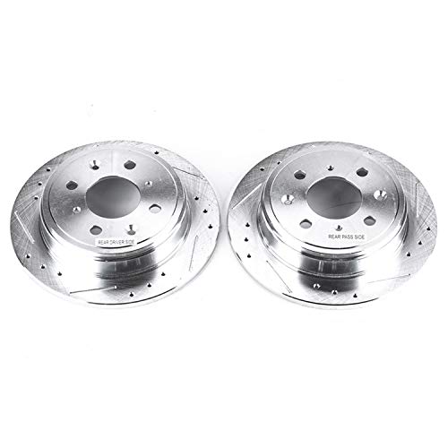 Power Stop Rear JBR308XPR Drilled & Slotted Rotor Pair For Acura Integra, Honda Acc, Honda CRX, Honda Civic, Honda Civic, Honda Civic del Sol, Honda Prelude [Model Specific]