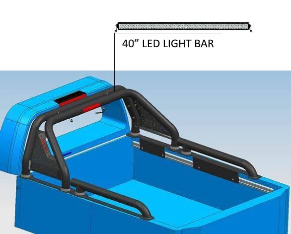 Gladiator Roll Bar Black Horse Modular W/40 in led Light Bar Compatible with 2005-2021 Nissan Frontier-GLRB-05B-KIT