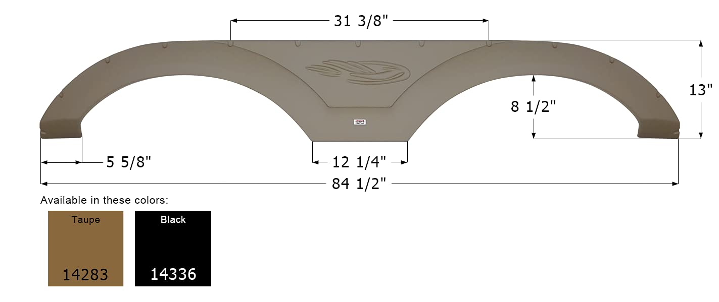 Fender Skirt ICON 14283, Tandem, Forest River, FS4283, Taupe