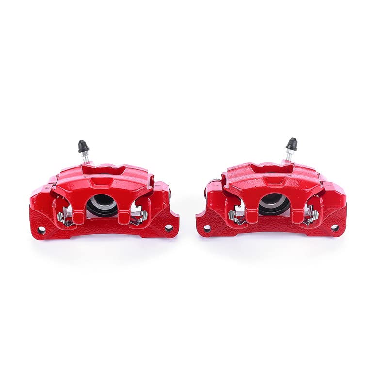 Power Stop Pair of High-Temp Red Powder Coated Rear Calipers For Lexus ES300 2000-2001, Toyota Camry 2000-2001 [Model Specific]