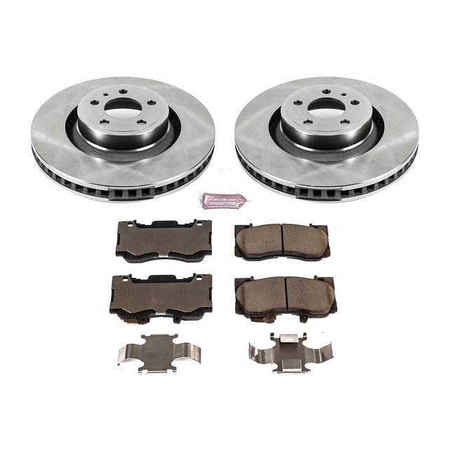 Power Stop Autospecialty KOE6806 Front Replacement Brake Kit-OE Brake Rotors & Ceramic Brake Pads For Ford Mustang 2015-2020 [Model Specific]
