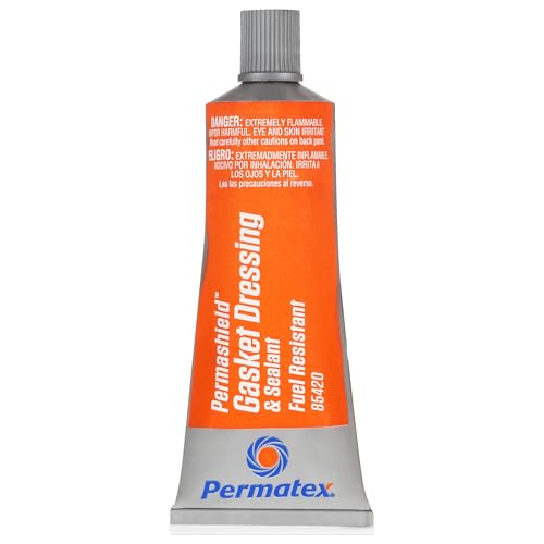 Permatex 85420 Fuel Resistant Permashield Gasket Dressing & Sealant, 2 oz Tube, Orange