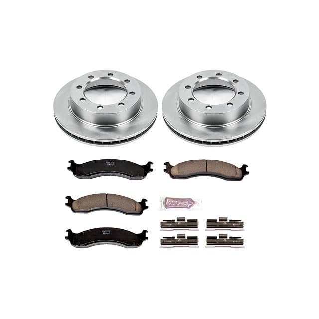 POWERSTOP Autospecialty KOE5089 Front Replacement Brake Kit-OE Brake Rotors & Ceramic Brake Pads For Ford F-250 F-350 Pickup
