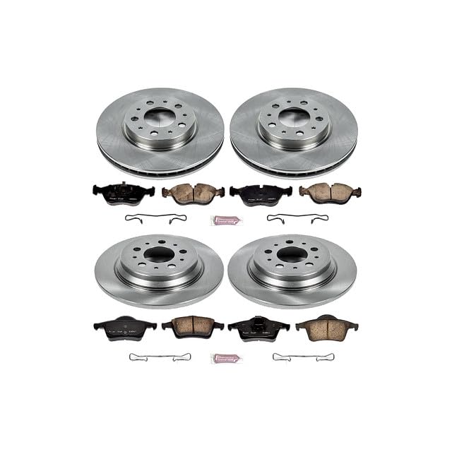 Power Stop Autospecialty KOE4427 Front and Rear Replacement Brake Kit-OE Brake Rotors & Ceramic Brake Pads For Volvo V70 2000 [Model Specific]
