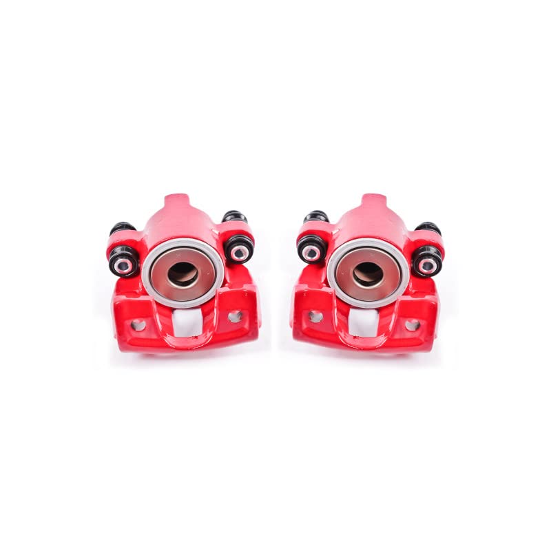 Power Stop S4678 Rear Pair of High-Temp Red Powder Coated Calipers for Expedition, F-150, F-150 Heritage, F-250, Blackwood, Navigator, Town Car [Model Specific]