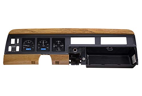 Dakota Digital VHX System Compatible with 1986-91 Jeep Wagoneer/J-Trucks Black Alloy Style Face w/Blue Display