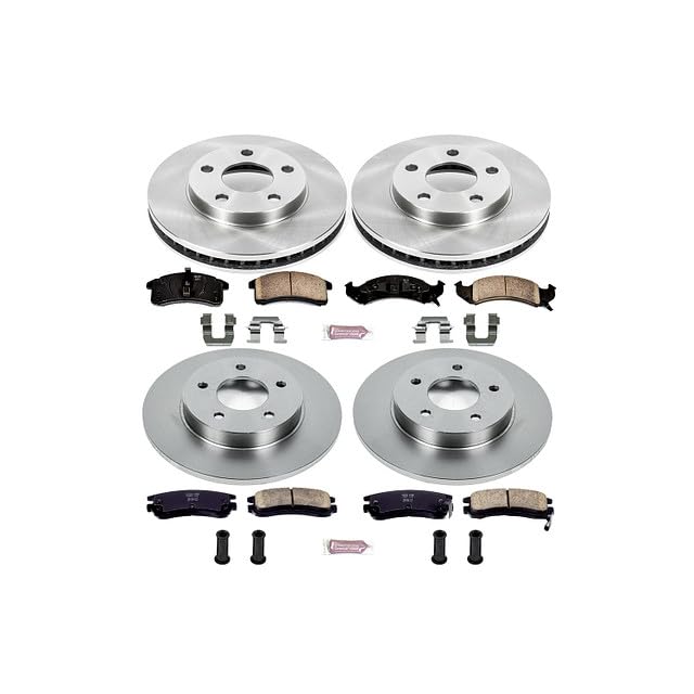 Power Stop Autospecialty KOE2760 Front and Rear Replacement Brake Kit-OE Brake Rotors & Ceramic Brake Pads