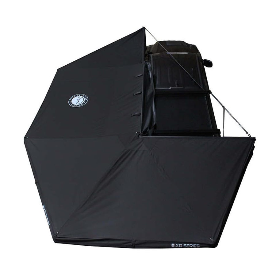 XD Nomadic 270 LT - Overland Vehicle Systems Awning w/Lights, Passenger Side, Grey Body, Green Trim & Black Travel Cover - No Brackets, No Hardware, No Accessories