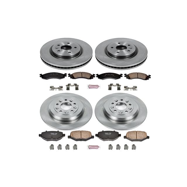 Power Stop Autospecialty KOE5582 Front and Rear Replacement Brake Kit-OE Brake Rotors & Ceramic Brake Pads For Ford Taurus 2011-2012 [Model Specific]