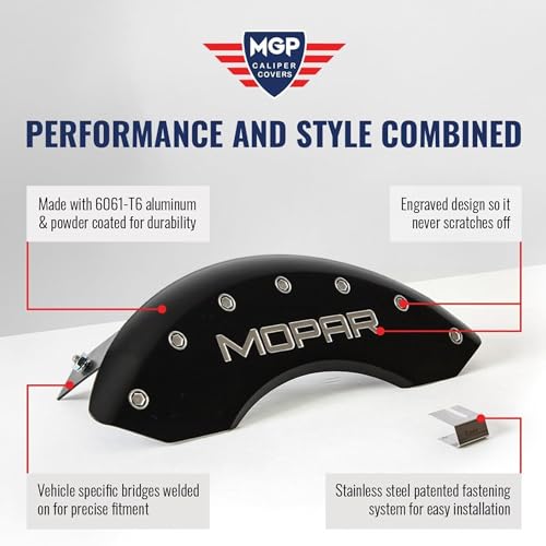 Brake Caliper Covers MGP - 2018-2022 Toyota Camry - Front and Rear Set - Red
