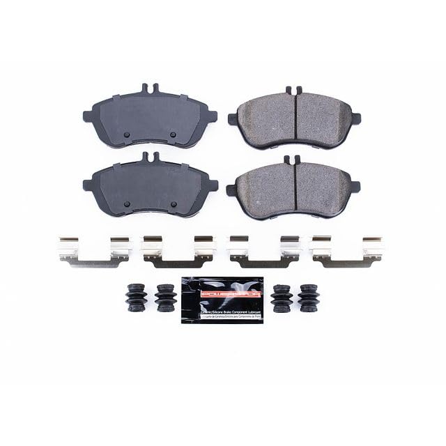 Power Stop Z23-1340 Z23 Sport Carbon Fiber Infused Ceramic Brake Pads with Hardware For Mercedes C230, Mercedes C250, Mercedes C300, Mercedes E, Mercedes SLK250 [Model Specific]