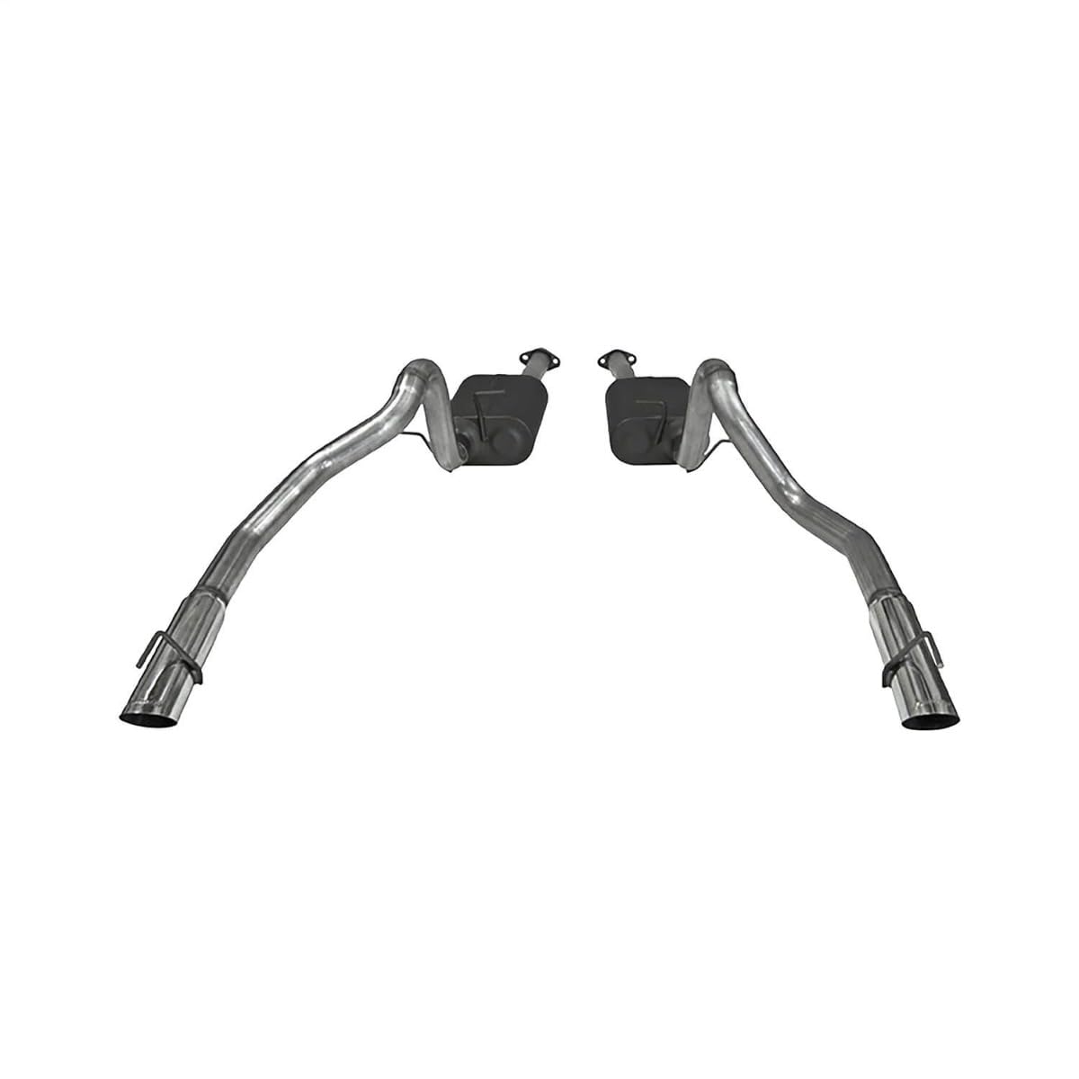 American Thunder Flowmaster 17312 Cat-Back Exhaust Kit 2.5 Inch Aluminized Steel with 3 Inch Polished Stainless Tips Compatible with 1999-2004 Ford Mustang GT, MACH 1 and Bullitt with 4.6L SOHC engine