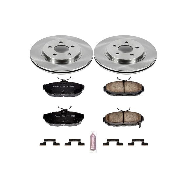 POWERSTOP Autospecialty KOE4749 Rear Replacement Brake Kit-OE Brake Rotors & Ceramic Brake Pads For Ford Mustang 2011-2014 [Model Specific]