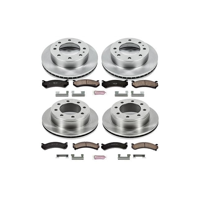 POWERSTOP Autospecialty KOE2027 Front and Rear Replacement Brake Kit-OE Brake Rotors & Ceramic Brake Pads