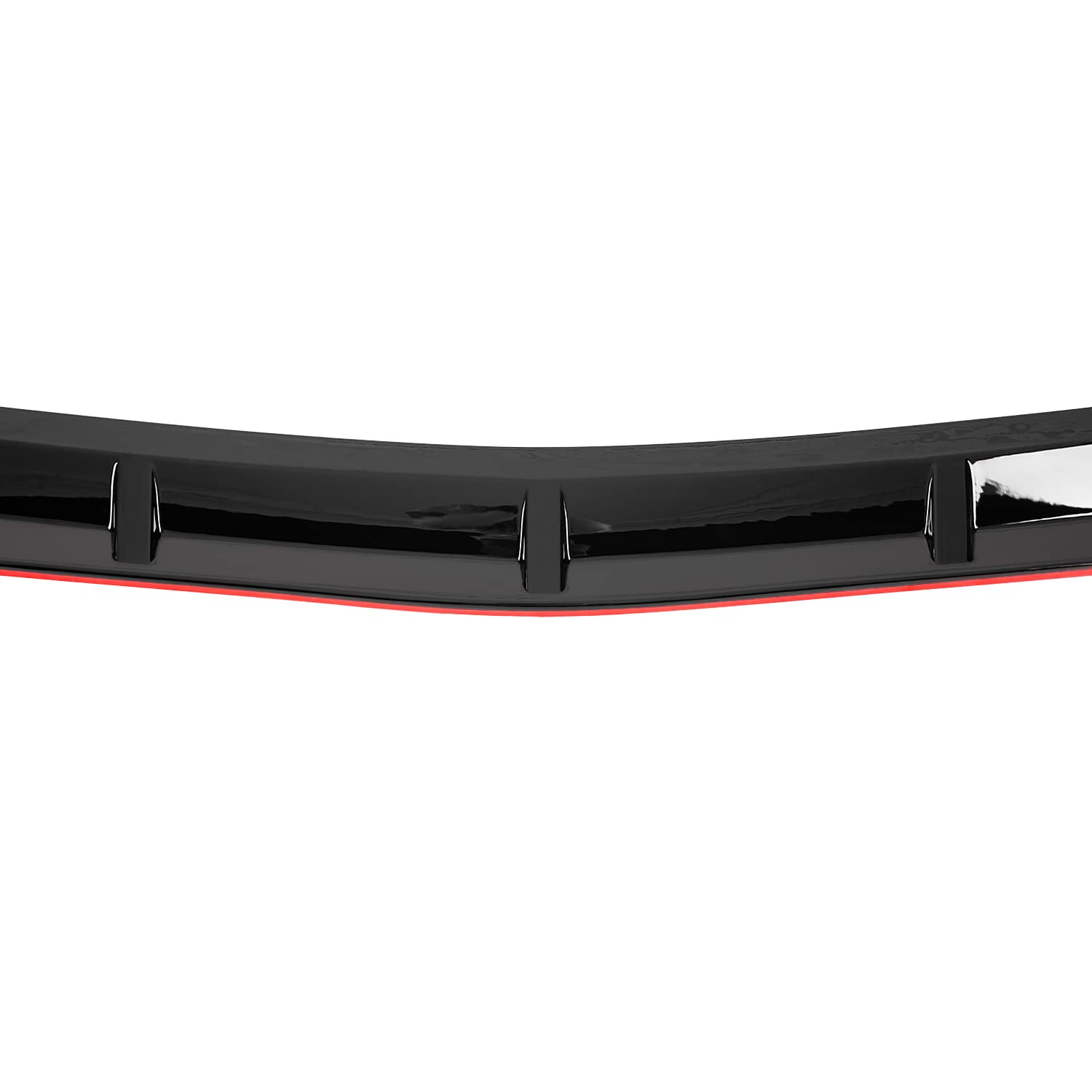 Glossy Black Red Trim Spec-D Tuning Front Bumper Lip Splitter 3PC Compatible with Mercedes Benz W205 2015-2018