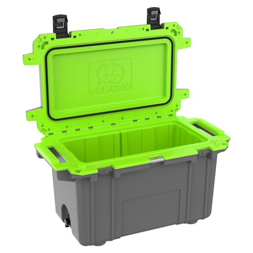70 Quart Pelican Elite Cooler (Dark Grey/Green)