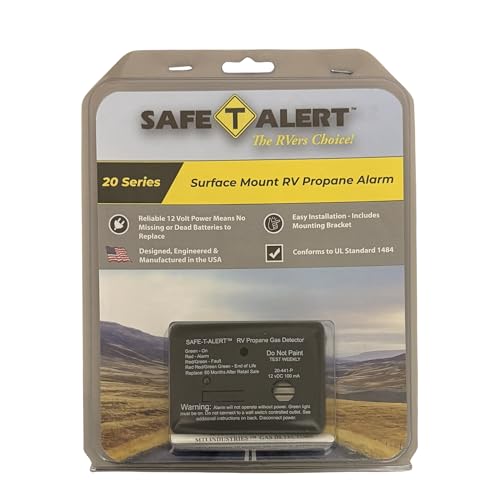 20 Series Safe T Alert Mini LP Gas Alarm - Propane Alarm - Black, Surface Mount - 20-441-P-BL