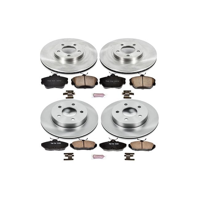 Power Stop Autospecialty KOE1319 Front and Rear Replacement Brake Kit-OE Brake Rotors & Ceramic Brake Pads For Ford Thunderbird, Lincoln Mark VIII, Mercury Cougar [Model Specific]