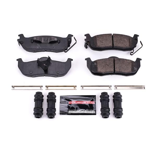 Power Stop Z23-1041 Z23 Evolution Sport Carbon Fiber Infused Ceramic Brake Pads with Hardware For INFINITI QX56, Nissan Armada, Nissan Pathfinder Arm, Nissan TITAN [Model Specific]