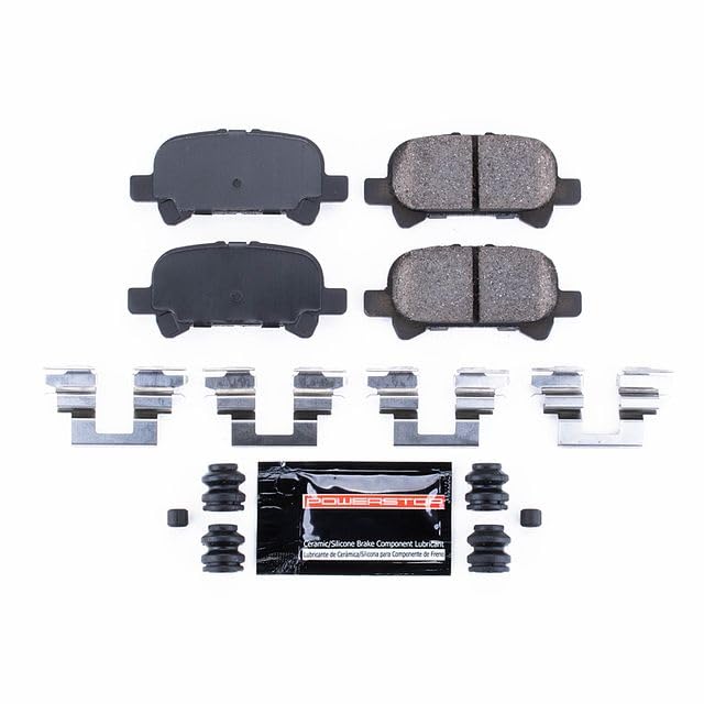 Power Stop Z23-828 Z23 Evolution Sport Rear Carbon Fiber Infused Ceramic Brake Pads with Hardware