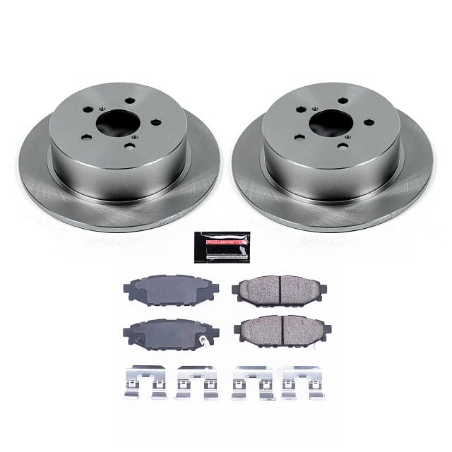 POWERSTOP Autospecialty KOE4632 Rear Replacement Brake Kit-OE Brake Rotors & Ceramic Brake Pads For Subaru Legacy 2005-2009, Subaru Outback 2005-2009 [Model Specific]