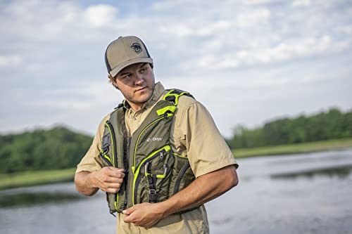 Pike ONYX All Adventure Paddle Sports Life Jacket, Green, S/M