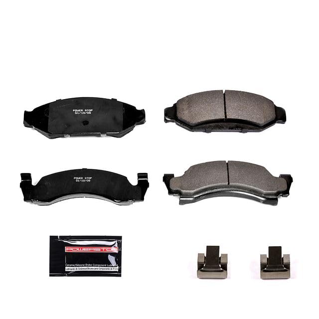 Power Stop Z23-375 Z23 Evolution Sport Carbon Fiber Infused Ceramic Brake Pads with Hardware For Ford Bronco, Ford E-150 Econoline, Ford E-150 Econoline Club Wagon, Ford F-150 [Model Specific]