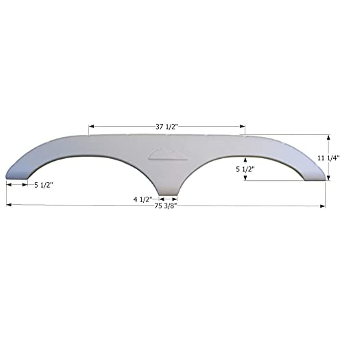 Tandem Axle Fender Skirt ICON 01626 FS772 for Keystone - Polar White