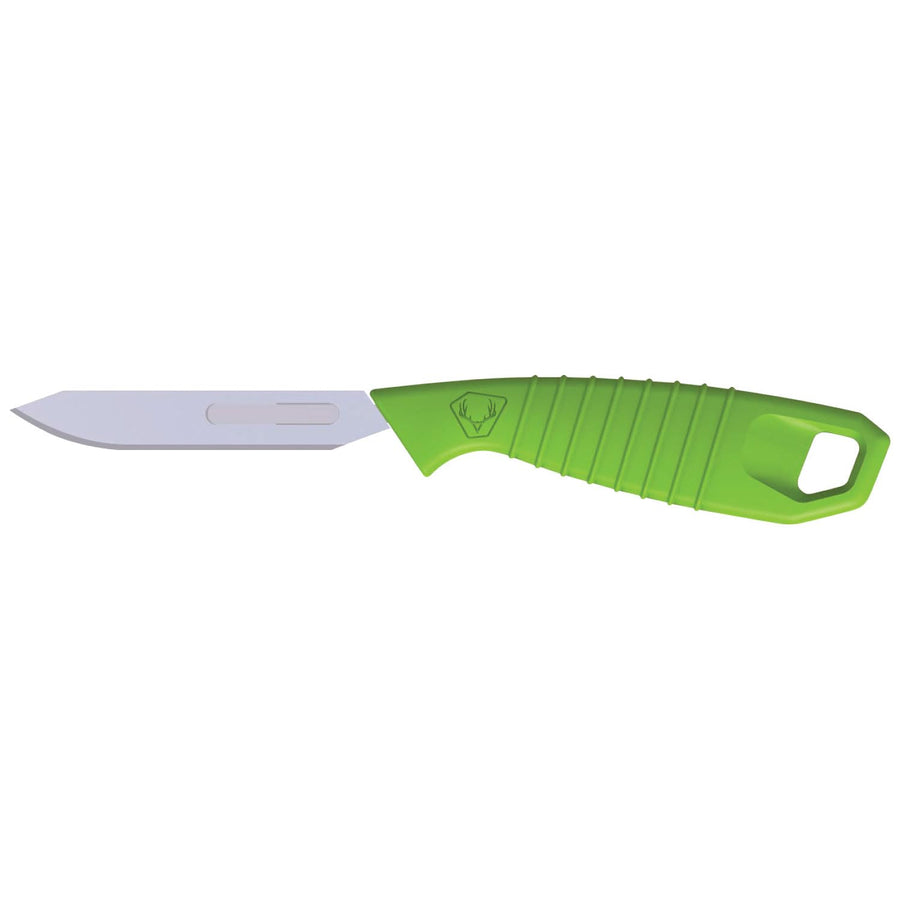 HME Pocket Lightweight Fixed Stainless Steel Replacement Blade Knife with 5 Blades and Sheath for Hunting, Camping, Backpacking, Hiking