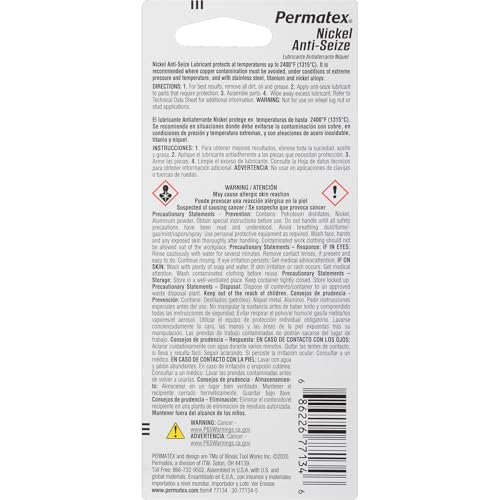 Nickel Anti-Seize Lubricant Permatex, 0.5 oz Tube