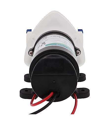 RV Water Pump Flojet R3526144D, 12 VDC 3-Chamber - Small Water Pump Ideal for Boats/Camper-Trailers - 3 GPM, 50 PSI - Self-Priming - Corrosion-Resistant & Quiet - Auto Shut-Off - Withstands Up to 160F