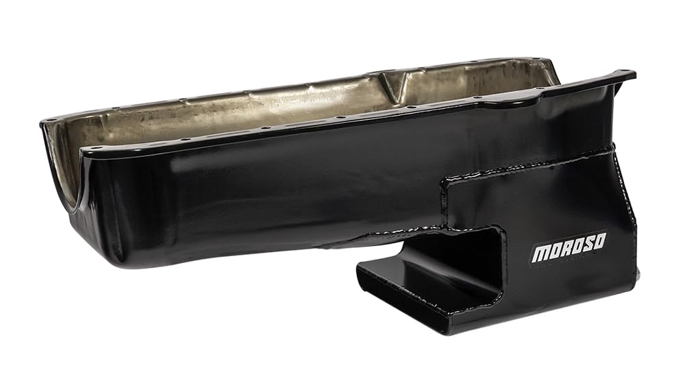 Moroso Steel Wet Sump Oil Pan 20213, Fits Small Block Chevy 80-85 Block Including Dart SHP, 62-67 Chevy II Nova