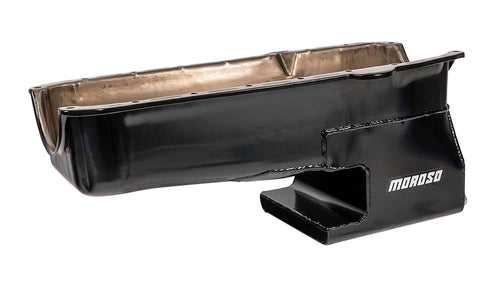 Moroso Steel Wet Sump Oil Pan 20213, Fits Small Block Chevy 80-85 Block Including Dart SHP, 62-67 Chevy II Nova