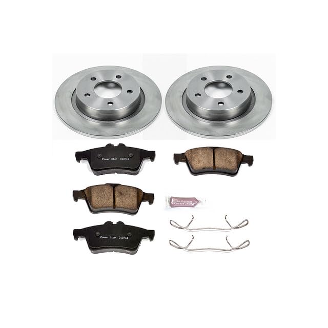 POWERSTOP Autospecialty KOE129 Rear Replacement Brake Kit-OE Brake Rotors & Ceramic Brake Pads For Mazda 3 2004-2013 [Model Specific]