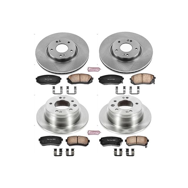 Power Stop KOE6512 Replacement Brake Kit-OE Front and Rear Brake Rotors & Ceramic Pads For Kia Sportage 2012-2016 [Model Specific]