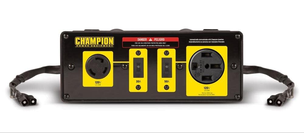50-Amp Champion Power Equipment ParaLINK Parallel Kit for Linking Two 2500-Watt or Higher Inverter Generators, RV Ready